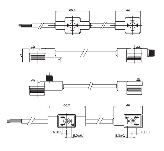 mPm DOPPIO DIN FORMA A-B/B Industriale con Cavo Costampato